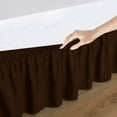 thumbnail image 3 of D.N.G. BEDDINGS 1 Piece Wrap Around Bed Skirt, 6 Inch Deep Pocket, 800 Thread Cotton 100% Egyptian Cotton, Queen Size (60" x 80") Inch, Solid Chocolate, 3 of 3