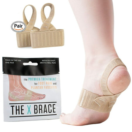 The Original X Brace, Arch Support Brace and Compression for Sever's Disease, Plantar Fasciitis, Flat Feet, Fallen Arches, Over-Pronation and Heel Pain, Logo