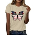 thumbnail image 5 of QUNYINEY Short Sleeve Shirts for Women Casual Independence Day Crew Neck Tops Loose Summer Pullover Women's Tops, 5 of 5