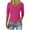 Hot Pink, variant on 3/4 Sleeve Shirt for Women Lightweight Breathable Basic Summer Essential Layering Crew Neck Tops Summer Vacation Plus Size Available
