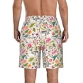 thumbnail image 3 of Kdxio Bunny Floral Pattern Mens Casual Shorts - Drawstring Summer Beach Sports Shorts for Men, 3 of 9