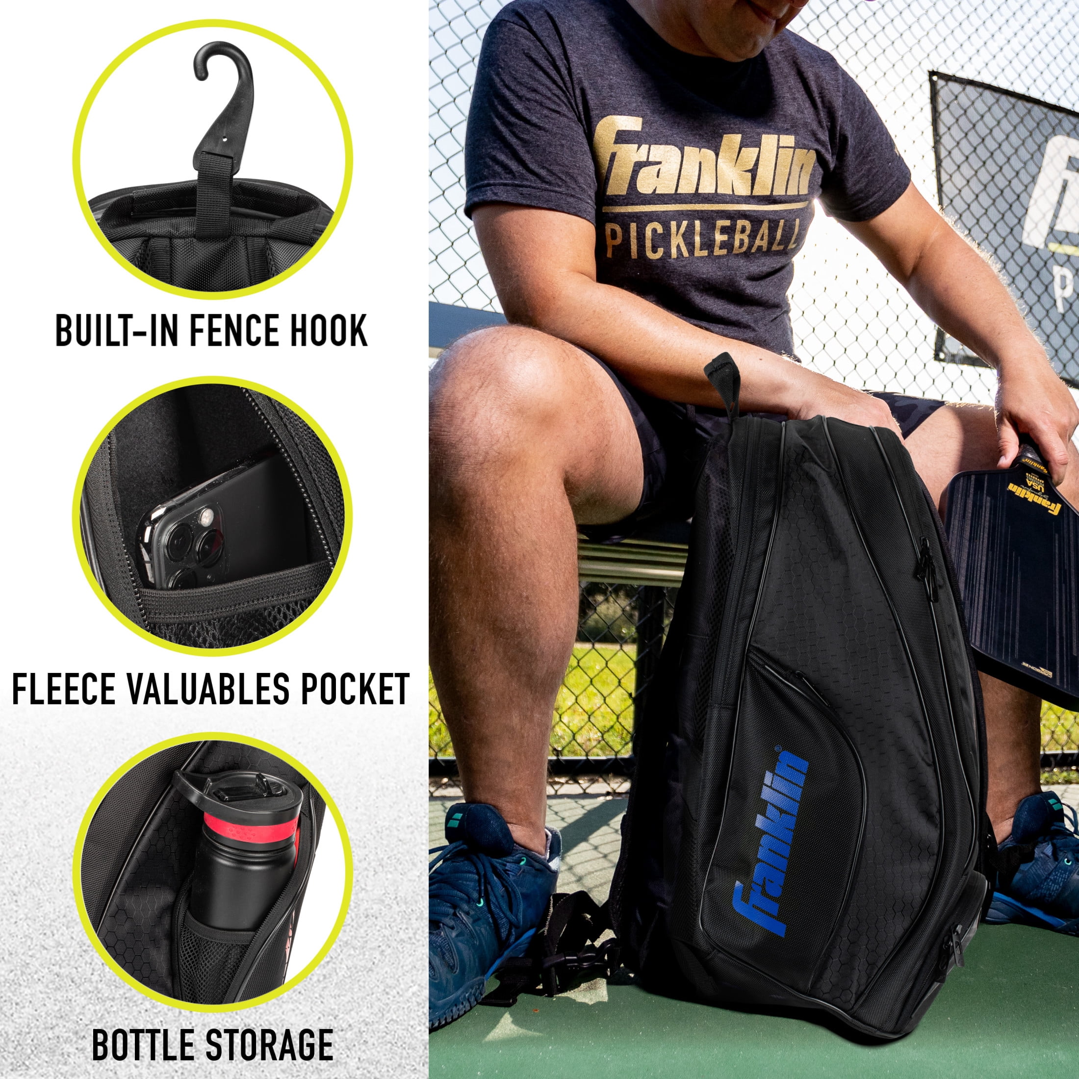 Franklin Sports Junior Pickleball Backpack, Deluxe Competition Pro, Compact, Unisex