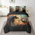 thumbnail image 2 of Homewish 3D Bear Deer Elk Twin Bedding Sets 7-Piece, Hunting Jungle Wildlife Bedding Comforter Set, Rustic Farmhouse Reversible Sheet Sets, Microfiber Bedroom Decor, 2 of 7
