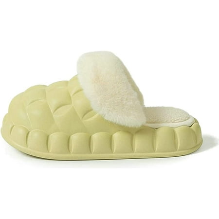 

PIKADINGNIS Women Furry Slippers Fluffy Warm Soft Winter Memory Foam House Slides Removable Lining Anti Slip Indoor Outdoor Shoes
