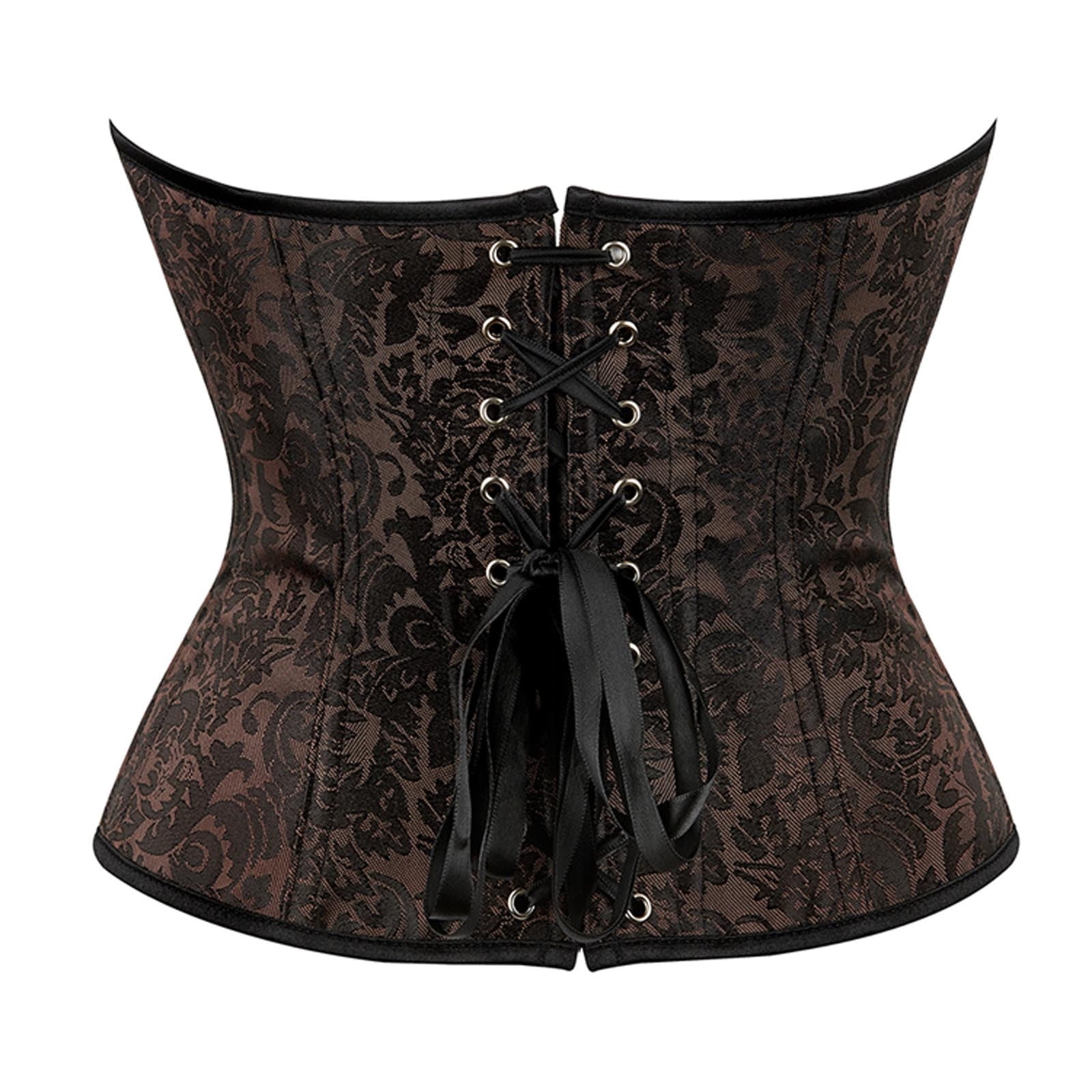 Aboser Women's Gothic Steampunk Corset Lace Up Boned Vintage Bustier Top  Waist Cincher Party Bodice Medieval Costumes 