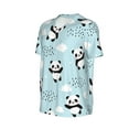 thumbnail image 2 of Balery Cute Panda Bear Baseball Jersey for Men Casual Button Down Shirts Short Sleeve Active Team Sports Uniform-Medium, 2 of 9