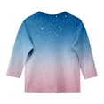 thumbnail image 5 of KAUOD Teen Girls Sequins Shirt 3/7 Sleeve Crew Neck Soft Tshirts Clothes Kids Lightweight Fit Cotton Pullover Tops Outfits, 5 of 5
