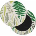 thumbnail image 2 of Velvet Bar Stool Covers Round Stool Cushion Covers Stool Chair Covers Barstool Covers Slipcovers, Stretchy Elastic Edge Soft Fabric Machine Washable, Dia 13 Inch, Tropical Green Plant Grass, 2 of 6