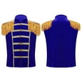 thumbnail image 6 of Aislor Kids Girls Stand Collar Sleeveless Fringe Vest Waistcoat for Stage Performance Blue 16, 6 of 7