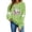 X96-NSLGXD Green Halloween Sweatshirt Women, variant on NSLGXD Halloween Sweatshirts for Women Plus Size Ghost Graphic Pullovers Vintage Work Round Neck Long Sleeve Shirt Tops Halloween Costumes