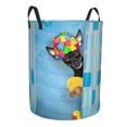 thumbnail image 2 of Easygdp Prague Ratter Dog in Bathtub Large Dirty Clothes Hamper, Lightweight Storage Basket, Household Laundry Bag with Handle - Small, 2 of 8