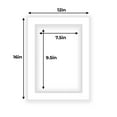 thumbnail image 2 of White on White Double Photo Mat 12x16 for 8x10 Photos - Fits 12x16 Frame, 2 of 3