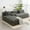 Gray, variant on MOONMISS 110" Faux Rabbit Fur L-Shaped Modern Minimalist Modular Free Combination Sofa-Black