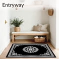 thumbnail image 3 of ODIKA 8'x10' Machine Washable Non-Slip Area Rug, Medallion Mosaic Floor with Ornate Central Focal Point High Traffic Rug, Black, 706464, 3 of 5