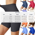 thumbnail image 3 of Womens Seamless Biker Shorts High Waist Ribbed Tummy Workout Yoga Leggings Shorts Active Wear Beige M, 3 of 8