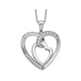 thumbnail image 1 of Mon coeur au vôtre collier pendentif en argent sterling avec chaîne, 1 of 4