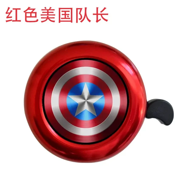 Nuevo timbre de bicicleta para niños con dibujos animados de Marvel Spider-Man, Iron Man, Capitán América, bonito timbre de bicicleta para bebé, accesorios de bocina