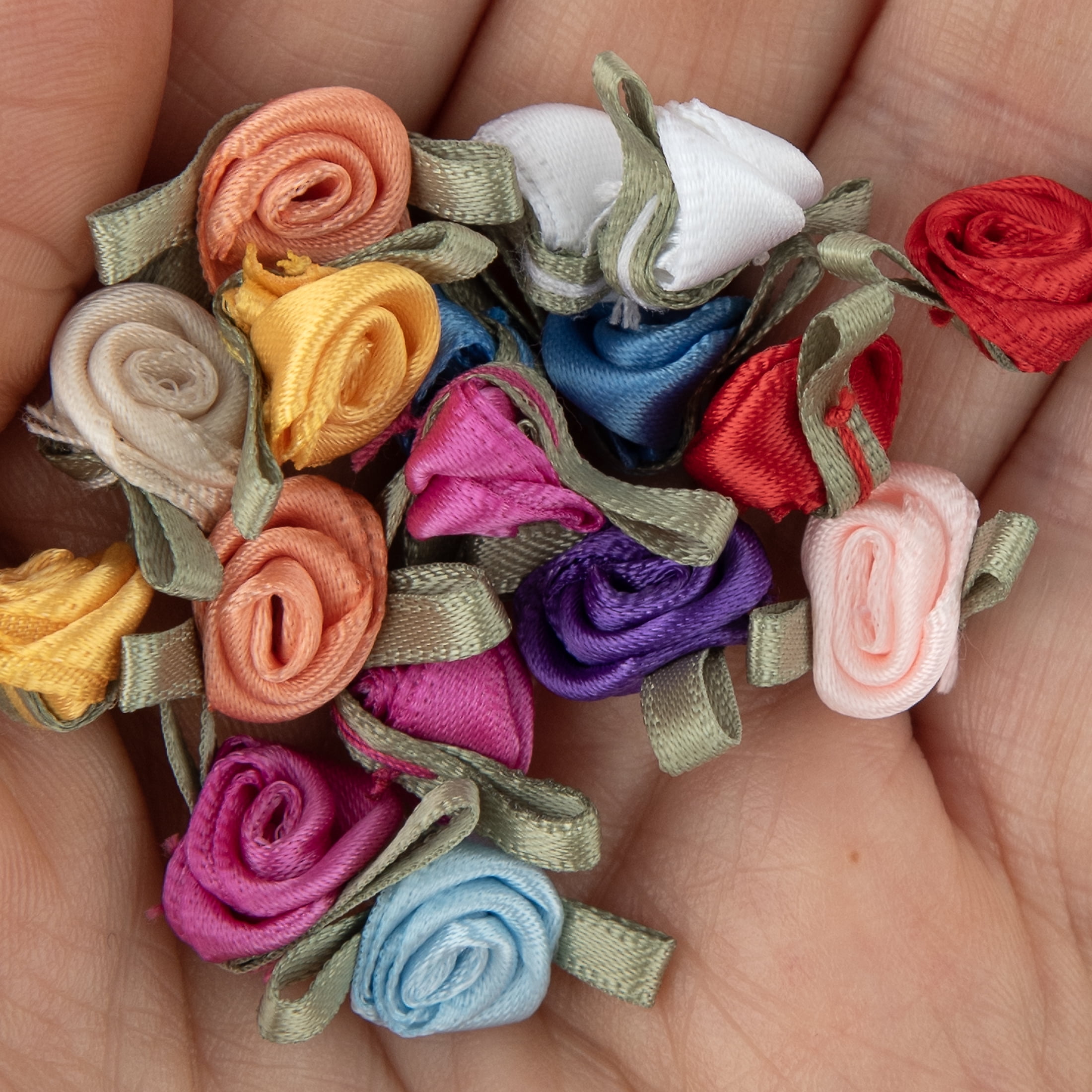 ACC RIB ROSE MLT 30P