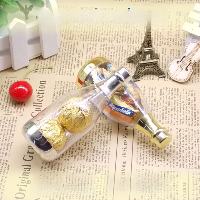 creative candy box mini simulation champagne bottle personalized baby candy box direct sales