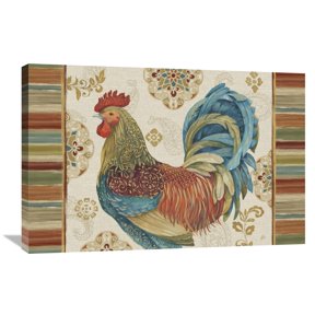 Global Gallery Daphne Brissonnet 'Rooster Rainbow IIA' Canvas Wall Art