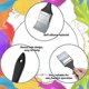 thumbnail image 2 of Silicone Paint Brushes Set for Resin Art, 4 Non-Stick Durable Color Shapers with Metal Handles (1, 1.5, 2, 2.5 Inch), 2 of 5