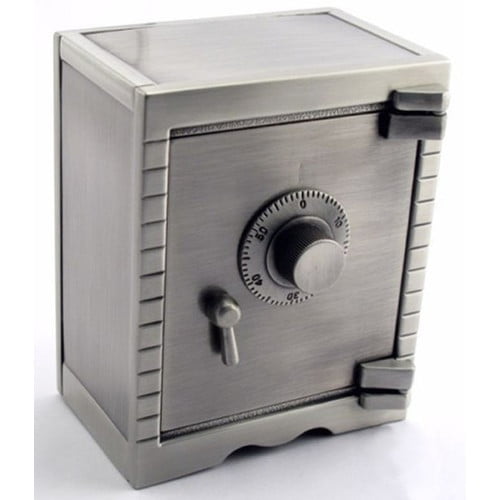 Made of Metal AY SMART INC Purple Kids Safe Bank 2004 with Key and Combination Lock,