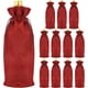 thumbnail image 1 of Bolsa de vino de arpillera con cordón, 12 Uds., 16 X 36cm, roja, reutilizable para decoración de botellas de vino para bodas, fiestas y vacaciones Rojo Verde Cocina, Decoración y Otros, 1 of 5