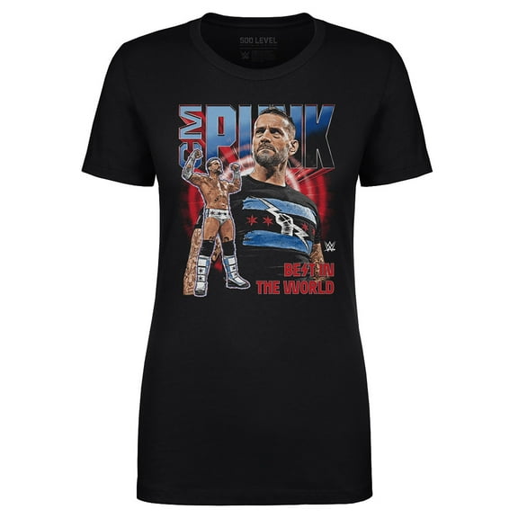 Women's 500 Level Black CM Punk Vintage Superstar T-Shirt
