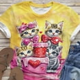 thumbnail image 5 of Xdegoge Womens Valentines Top Short Sleeve Crew Neck Pullover Cute Playful Valentine Prints Tops Casual Loose Plus Size Pullovers, 5 of 6