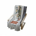 thumbnail image 4 of Tribal Soft Flannel Fleece Throw Blanket, Modern Design with Details Yes to Adventure Wordsd White Backdrop Artwork, Cozy Plush for Indoor and Outdoor Use, 50" x 60", Multicolor, by Ambesonne, 4 of 6