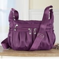 thumbnail image 3 of Collections Etc Multi Zippered Pocked Nylon Adjustable Strap Handbag, 3 of 5