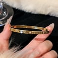 thumbnail image 1 of LNGOOR Design Couleur Or Étanche Bracelets de Marque de Luxe en Acier Inoxydable pour Femmes Cadeau, 1 of 5