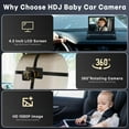 thumbnail image 3 of Baby Car Camera, HDJ 4.3'' HD Night Vision Function Car Mirror Display, 360° Adjustable Safety Car Seat Mirror Camera Monitored Mirror with Wide Clear View, Easily Observe Baby’s Move, 3 of 8