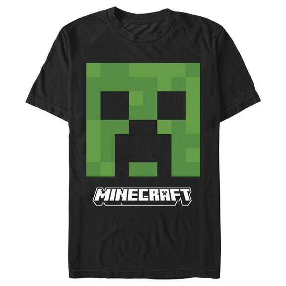 Men's Minecraft Creeper Big Face Graphic T-Shirt