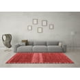 thumbnail image 3 of Ahgly Company Indoor Round Abstract Red Modern Area Rugs, 8' Round, 3 of 4