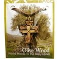 thumbnail image 2 of Olive Wood Raised Filigree Cross Necklace, 2 of 3