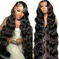 thumbnail image 2 of FSTDelivery Black Body Wave Glueless Wigs Human Hair Pre Plucked Pre Cut Drawstring Wig Human Hair Lace Front Wigs Human Hair for Black Women, Everything Ready to Go Wig 24inch, 2 of 7