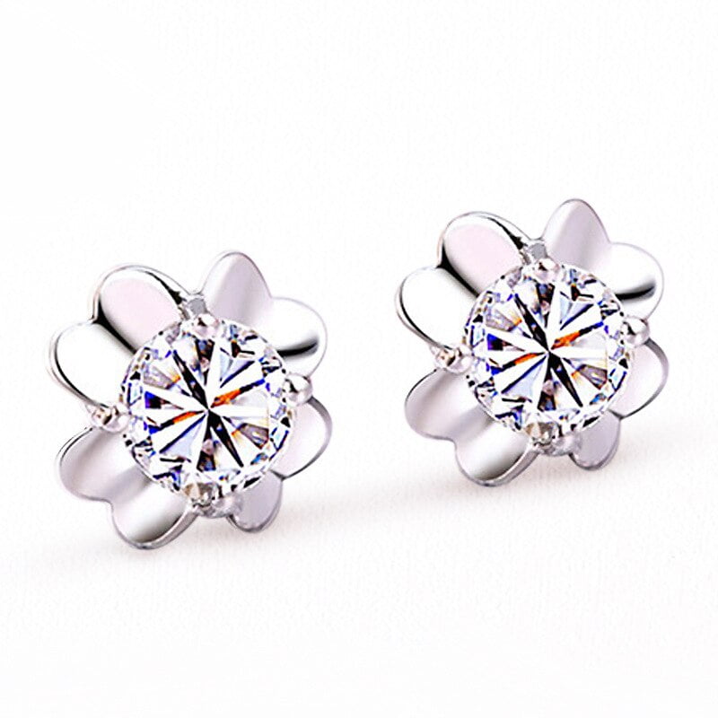 Aros Flower Studs Plata Spark Aros Flower Studs Plata Spark