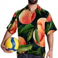 thumbnail image 4 of Peach Men's Printed Casual Button Down Short Sleeve Beach Shirts, 4 of 6