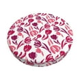 thumbnail image 2 of Xecao's Tulips Flowers Print Stool Covers offer stylish, washable protection for PU round bar stools, perfect for home or commercial use., 2 of 7