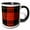 Black/White, variant on 3drose, Image of Macqueen Clan Kilt Scottish Tartan Plaid Pattern, 11oz Two-tone Black Mug