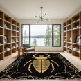 thumbnail image 2 of ODIKA 3'x5' Machine Washable Non-Slip Area Rug, Gothic Scarab Print Accent High Traffic Rug with Pad, Black, 915724, 2 of 8