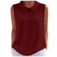 thumbnail image 2 of Womens Tank Tops Waffleknit Collared Sleeveless Camisole Top for Women Hollow Out Back Dressy Casual Tanks, 2 of 7