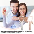 thumbnail image 4 of Guardurnaity Llavero con forma de corazón de acero inoxidable de 2 piezas, llaveros con forma de corazón para llaves de coche y apartamento Accesorios de disfraces, 4 of 6