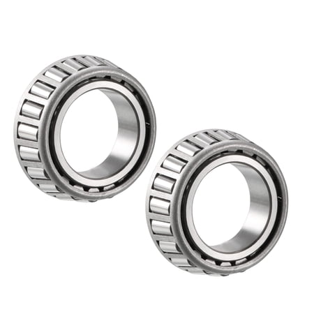 2pcs Uxcell L44643 Tapered Roller Bearing Cone - 1" Bore, 0.58" Width, Chrome Steel, Single Cone For Conveyors & High-Load Apps