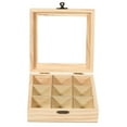 thumbnail image 3 of 3X Wooden Tea Bag Jewelry Organizer Chest Storage Box 9 Compartments Tea Box Organizer Wood Sugar Packet Container, 3 of 8