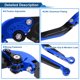 thumbnail image 4 of Palancas de freno y embrague cortas Unique Bargains para APRILIA SHIVER 900 2017-2020, palanca de freno ajustable en 6 posiciones, aleación de aluminio T6 6061, azul, 1 juego, 4 of 7