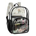 thumbnail image 2 of PVC Transparent Backpacks Clear Backpack for Travel and Outings Vintage Pastel Colors Floral, 2 of 7