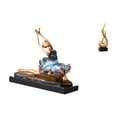 thumbnail image 1 of Estatua de bailarina de ballet, escultura abstracta de fuego, figura de bailarina, adorno de resina, coleccionable moderno, adecuado para decoración d, 1 of 8