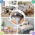 thumbnail image 4 of Black White Gold Marble Pattern Square Tablecloth,Waterproof Square Table Cover,Wipeable Spillproof Washable Table Cover for Home Kitchen Party Decor 42"X42"(107x107cm), 4 of 6